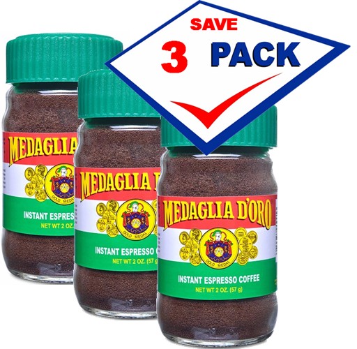 Medaglia D'Oro Instant Coffee 2 oz Pack of 3